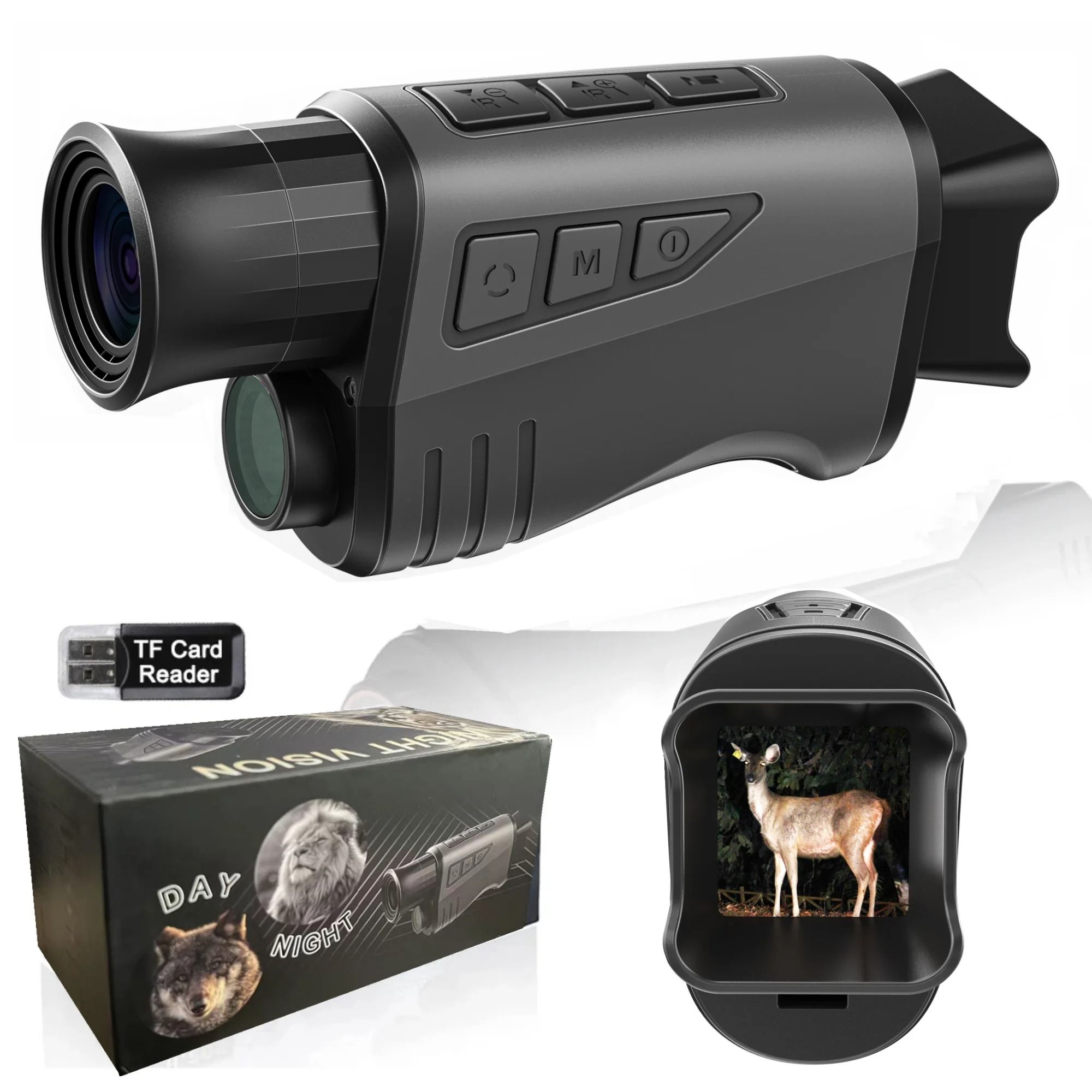 1080P HD Monocular Night Vision Device | Infrared Camera with 10X Digital Zoom & 1000M Range