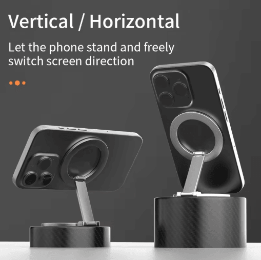 Magnetic Ring Phone Holder – Foldable MagSafe Stand with Double-Sided Magnet