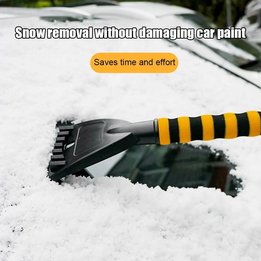 Rotating Handle Car Snow Shovel & Ice Scraper - Removable Winter Deicing Tool for Windshield Defrosting & Snow Removal