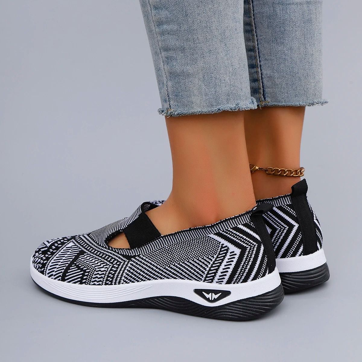 Womens Summer Breathable Mesh Flat Casual Shoes