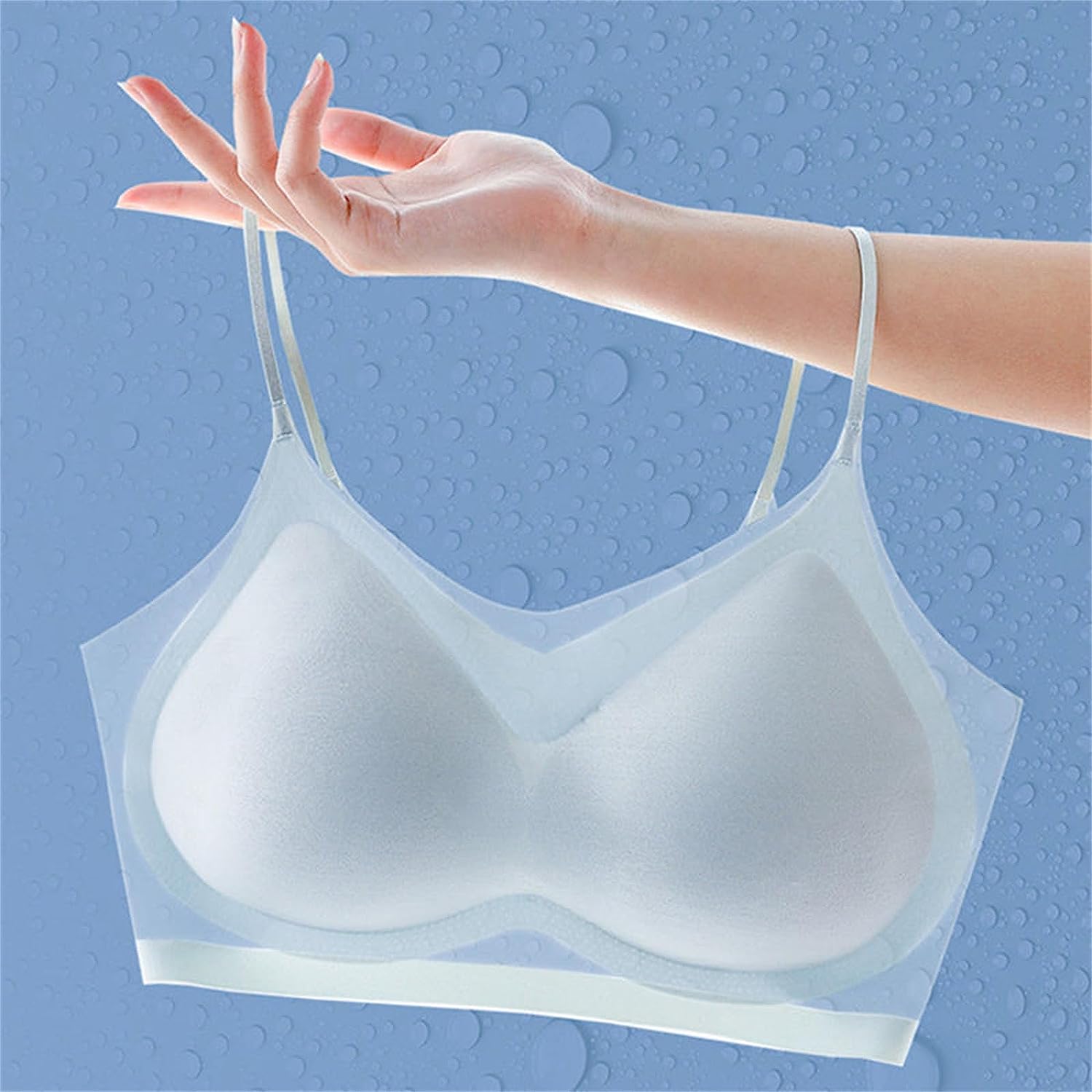 Summer Seamless Ultra-Thin Ice Silk Bra Women, Sexy Push Up Bra Intimates, Wireless Bralette Underwear Air Cooling