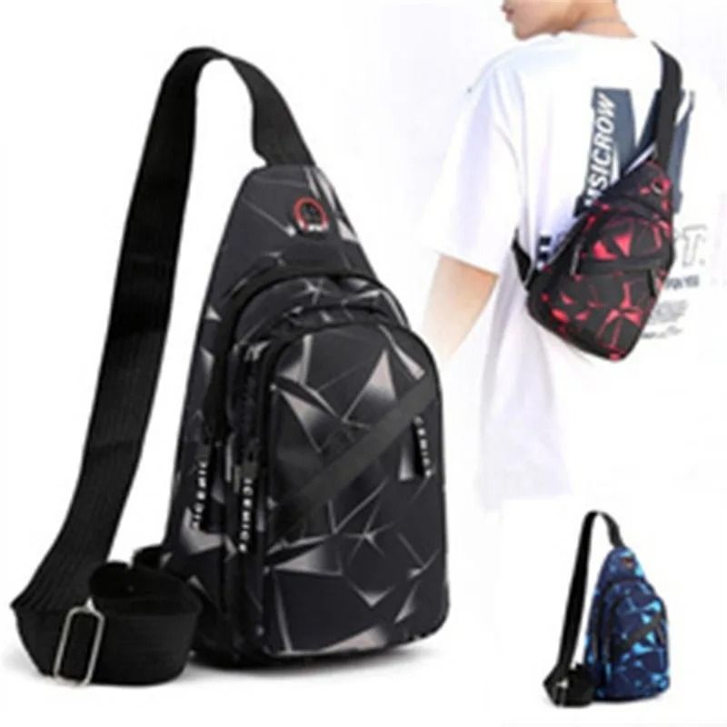 Crossbody Chest Bag Oxford Cloth Lightweight Casual Sling Travel Bag