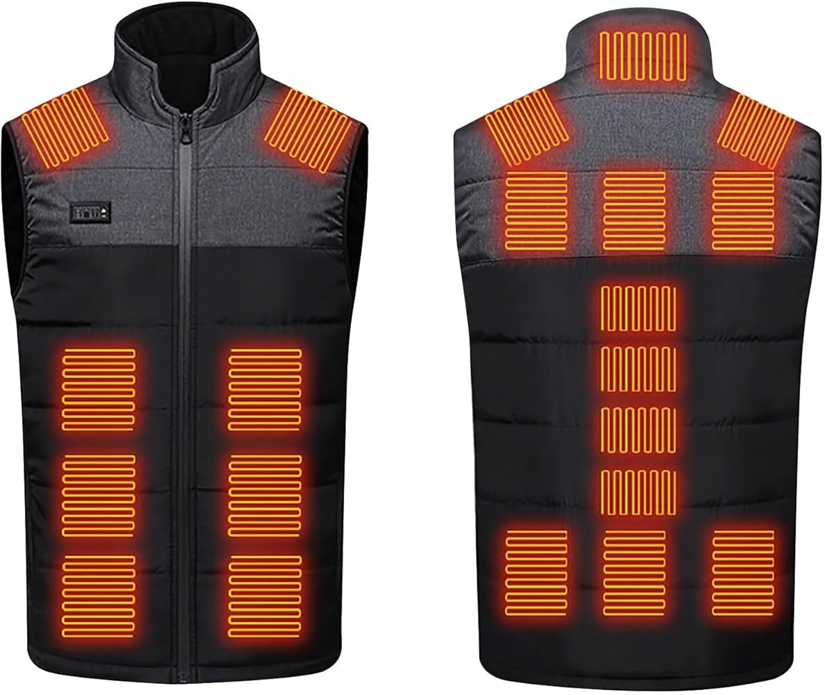 USB Heated Vest Rechargeable Smart Fleece Thermal Vest for Men and Women