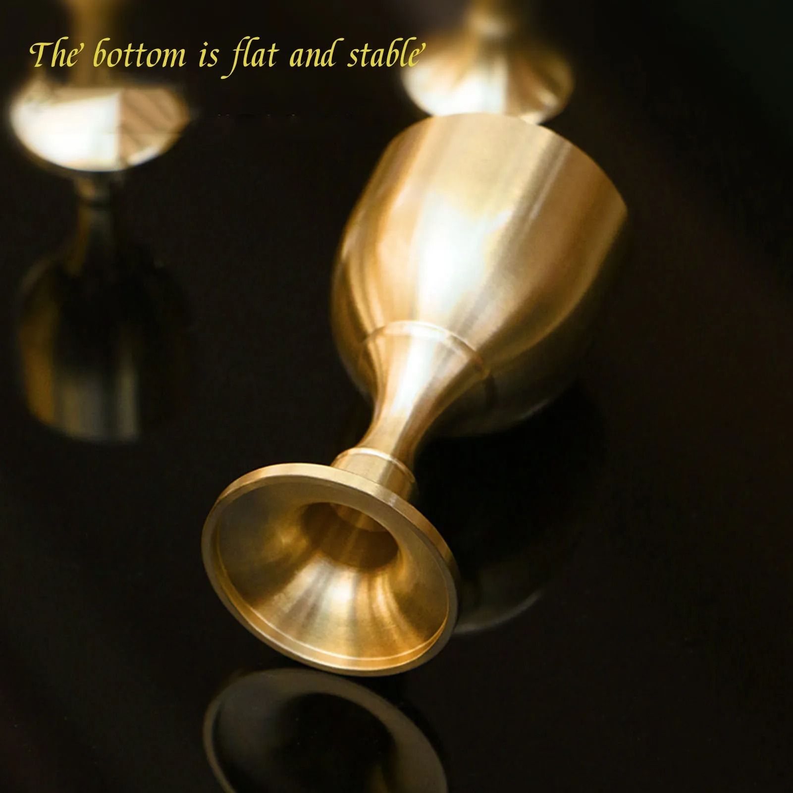 Pure Copper Chalice Cup | Artisanal Brass Beverage Goblet