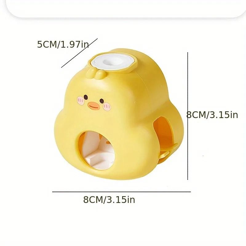 Cute Yellow Duck Automatic Toothpaste Dispenser