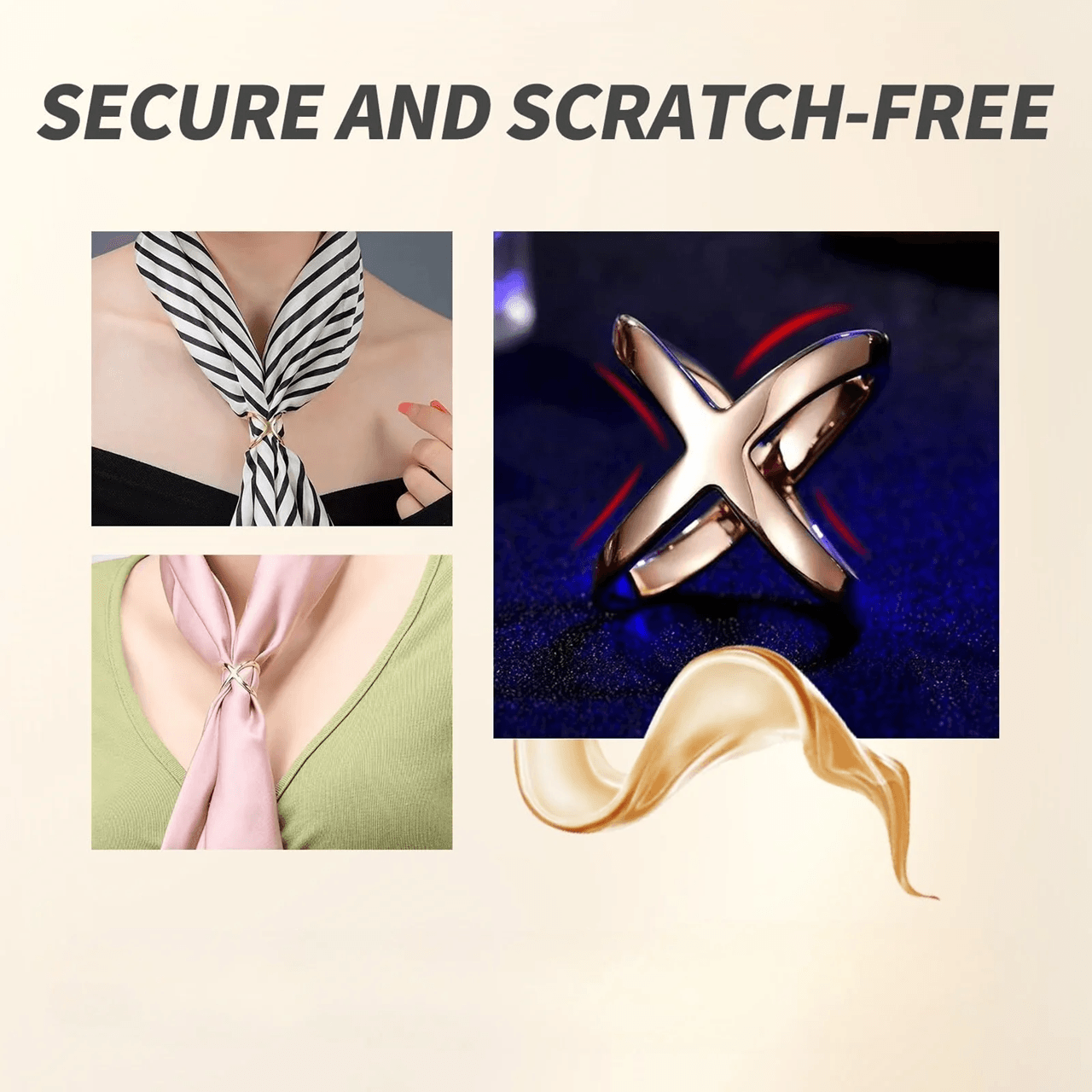 Elegant X Shape Scarf Clip