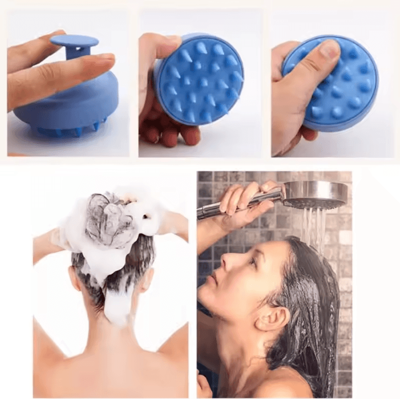 Silicone Shampoo Brush Head Scalp Massage Comb Hair Washing Comb Body Massage Brush Bath Shower Brush Salon Hairdressin