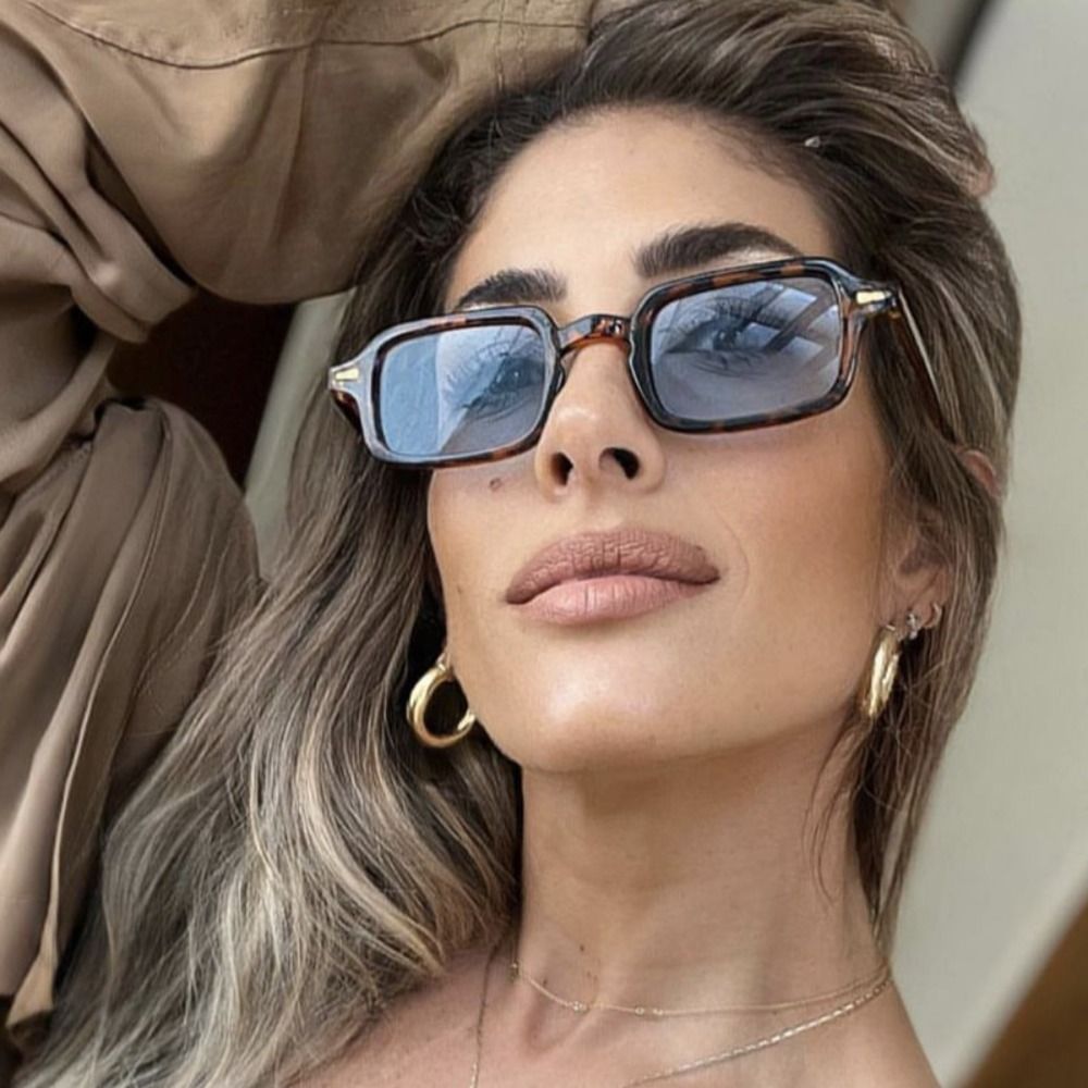 Square Sunglasses with Rivets Decoration, Retro Gradient Men Sun Glasses, Outdoor Protection