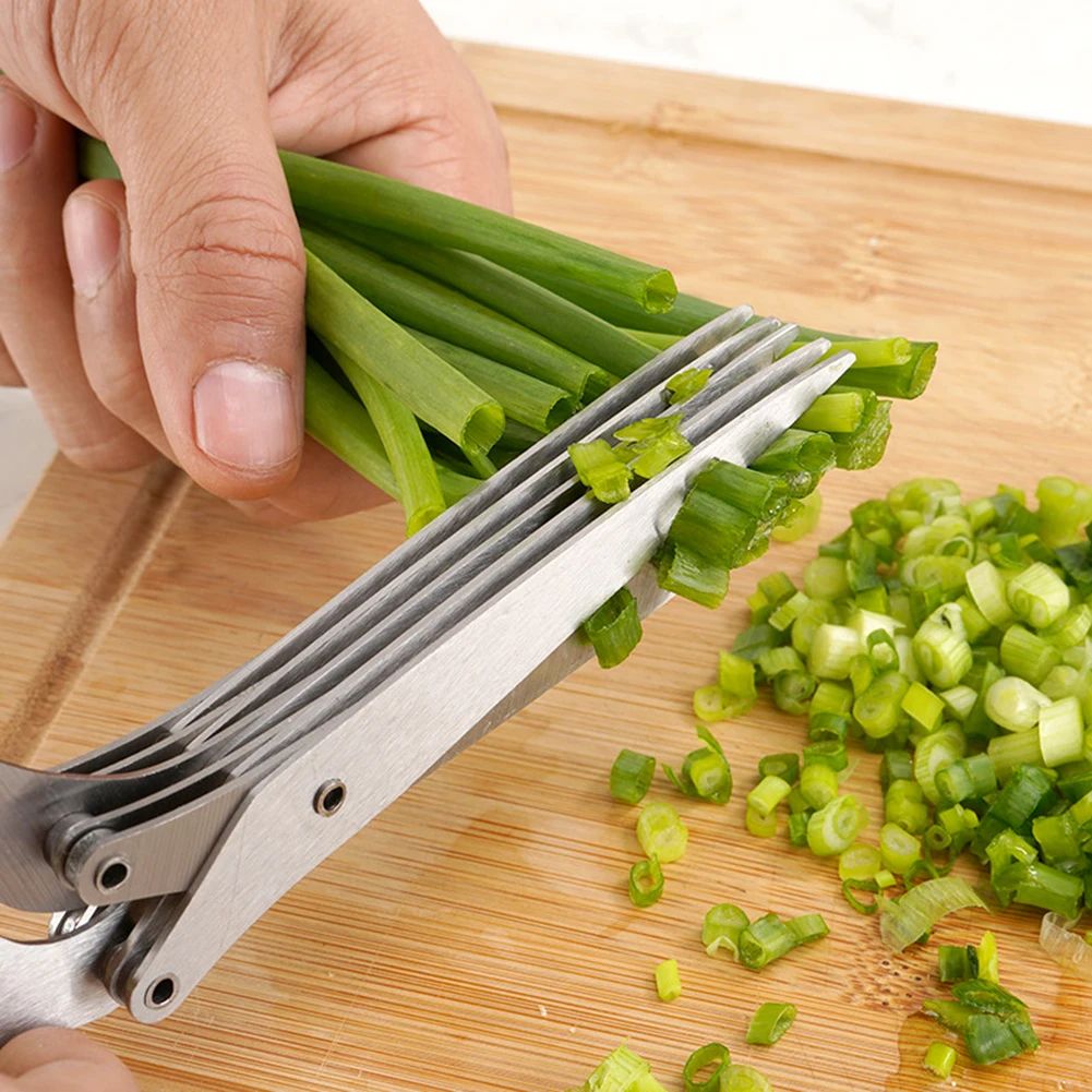 5-Layer Multifunctional Kitchen Herb and Vegetable Scissors