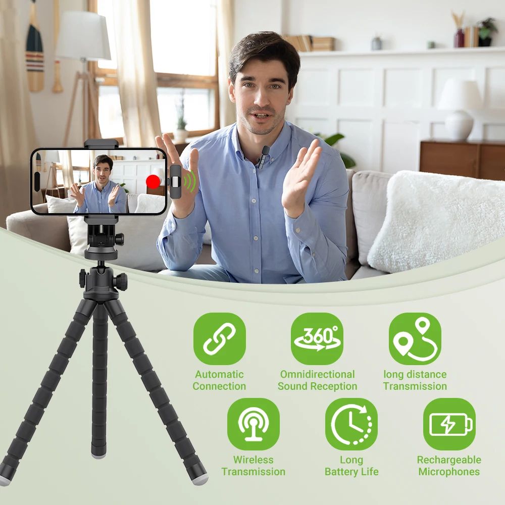 Basix 2.4G Wireless Lavalier Microphone Mini Mic