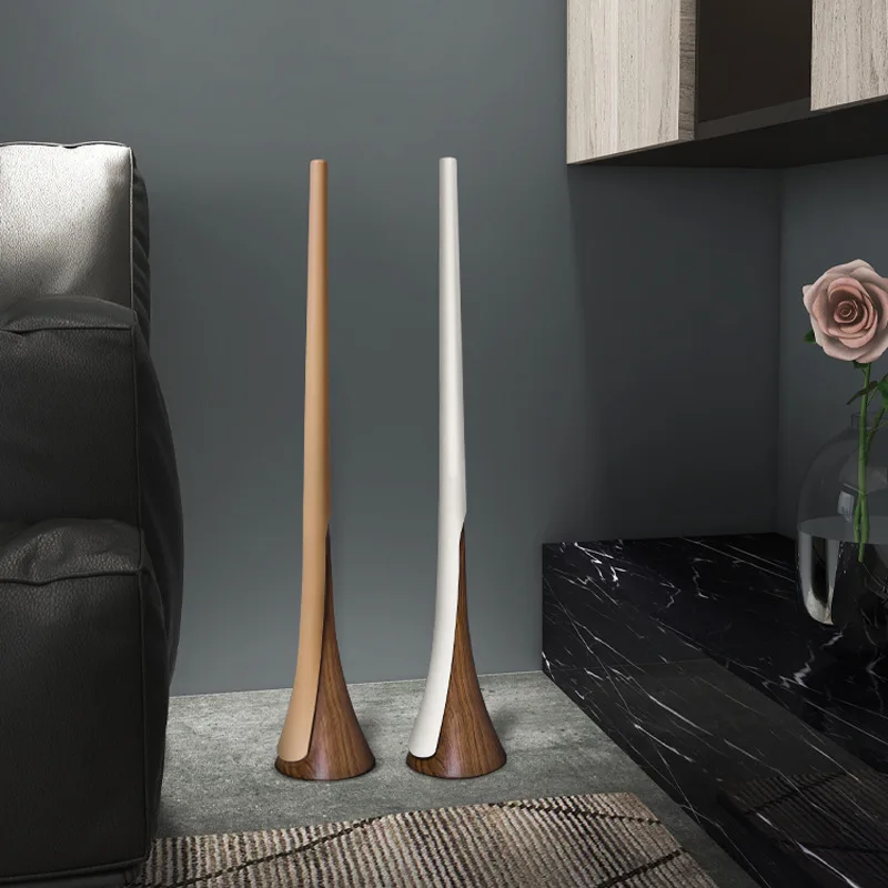 Extra Long Shoe Handle, Wood Grain Self-Supporting Shoe Horn for Elderly, Pregnant Women, Easy-to-Use Shoe Helper