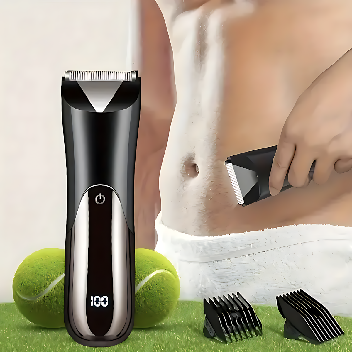 Trimmer Shaver For Man Electric, USB Rechargeable Li-ion Battery Display, Precision Beard, Whisker, Sideburns Razor