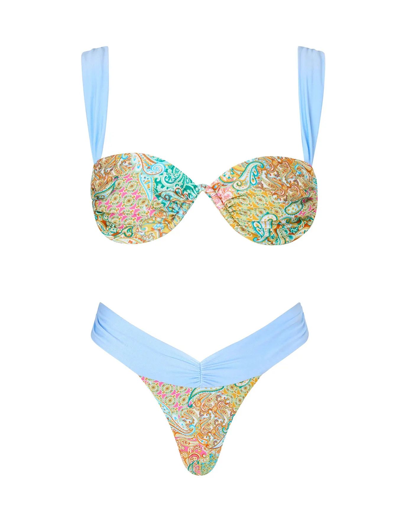 2025 Trend Triangle Striped Micro Bikini Set Women Sexy Swimwear