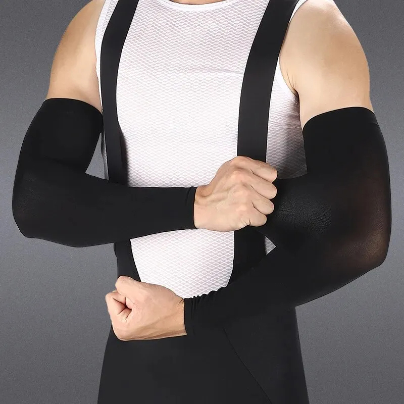 Ice Silk Arm Sleeves for Sports, Cycling Sun Protection, Running, Gym Fitness, Outdoor Travel Summer Cool Sleeves
