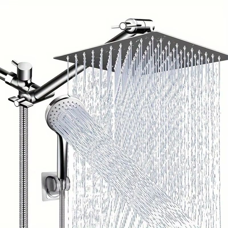 Premium Chrome-Plated Concealed Shower Set with Stainless Steel Pressurized Handheld Spray