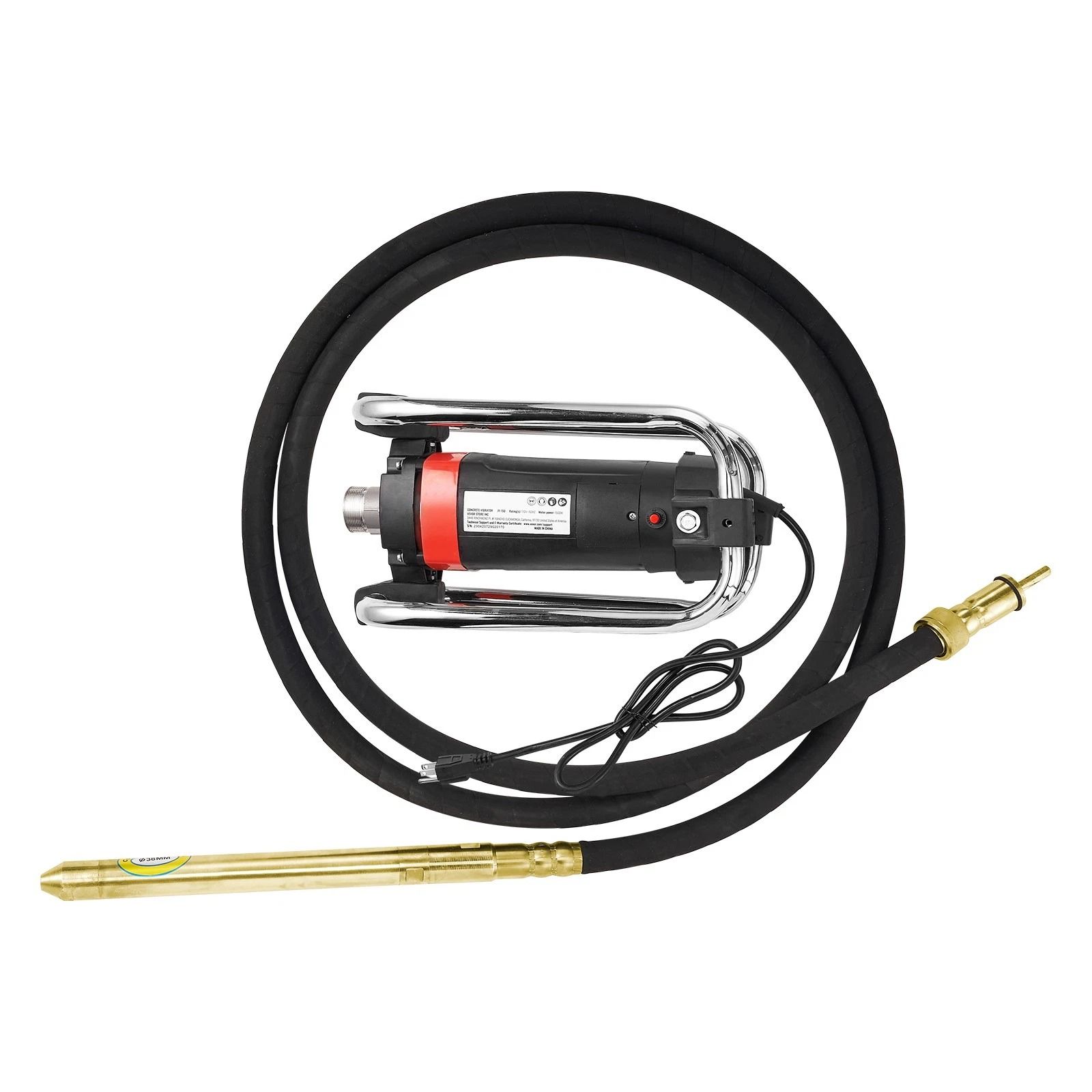 Electric Concrete Vibrator Poker for Air Bubble Removal Durable, Efficient & Heavy Duty Concrete Tool
