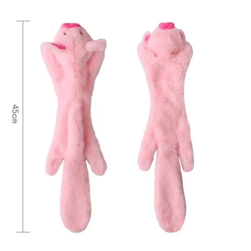 Mess-Free Stuffingless Plush Squeaky Dog Toy