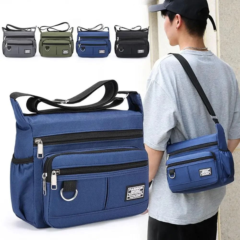 Professional Men's Large Capacity Multi-Layer Crossbody Bag