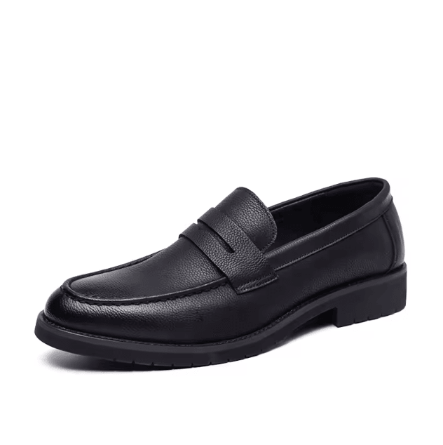 Mens Soft Breathable Leather Casual Slip On Loafers Lightweight British Style Business Shoes