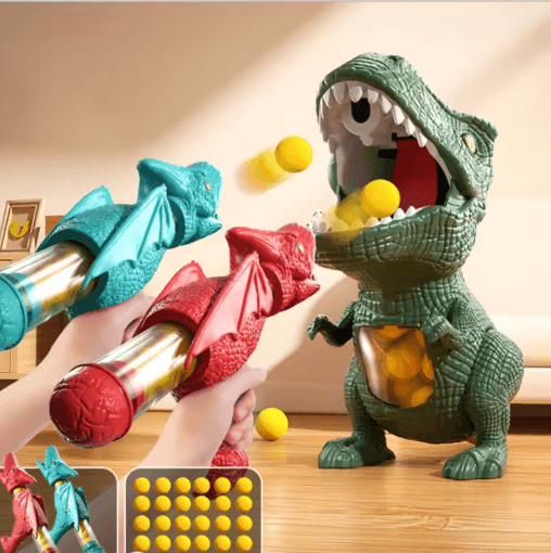 T-Rex Dinosaur Ball Shooting Toy Interactive Kids Soft Bullet Blaster