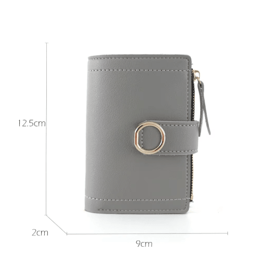 Cute Womens Zipper Wallet Compact PU Leather Card Holder & Coin Purse