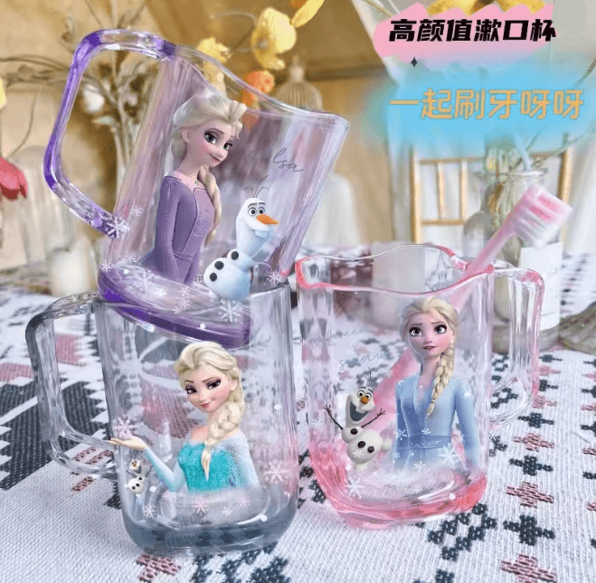 Princess Elsa Kids Mouthwash Cup Cute Cartoon Brushing Rinse Cup