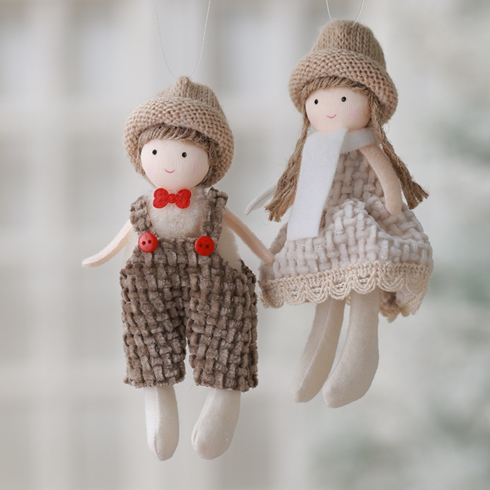 Christmas Plush Angel Doll Pendant, Lovely Boys Girls Tree Hanging Decoration, Cute Merry Christmas Party Ornaments