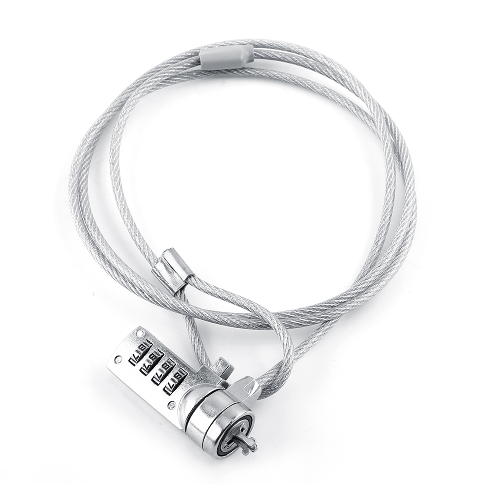 Notebook PC Security Lock Cable, 4 Digit Combination, Theft Deterrent Laptop Lock Chain, Easy Install