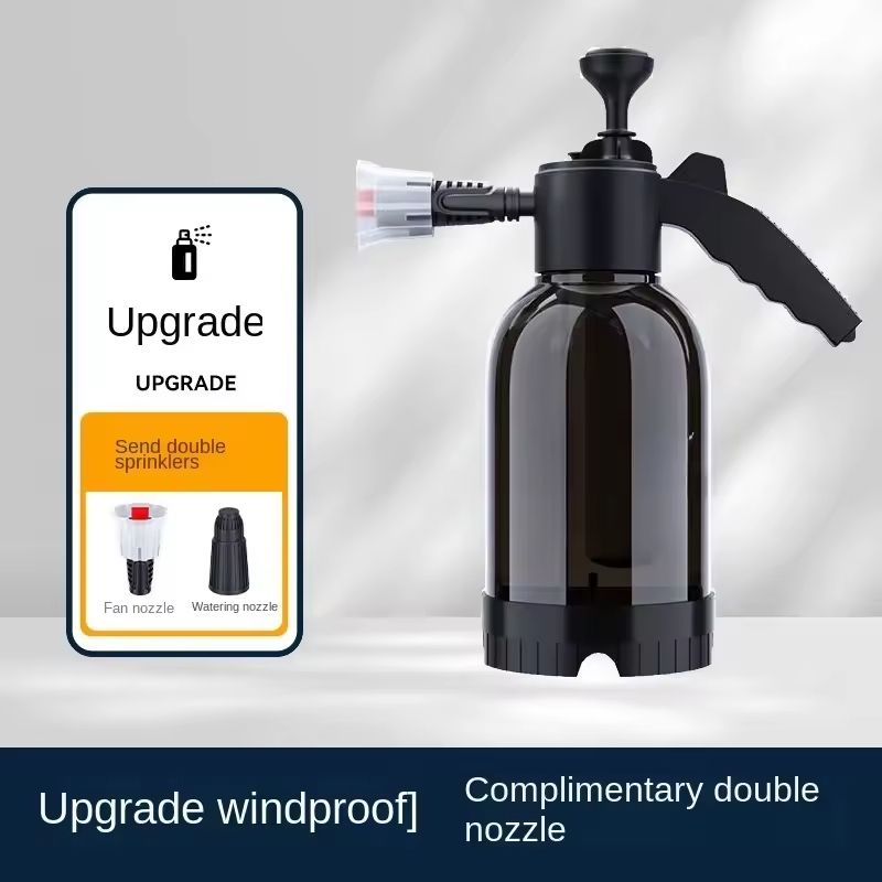 2L Professional Hand Pump Foam Sprayer – Heavy-Duty Pneumatic Foam Cannon with 3 Interchangeable Nozzles