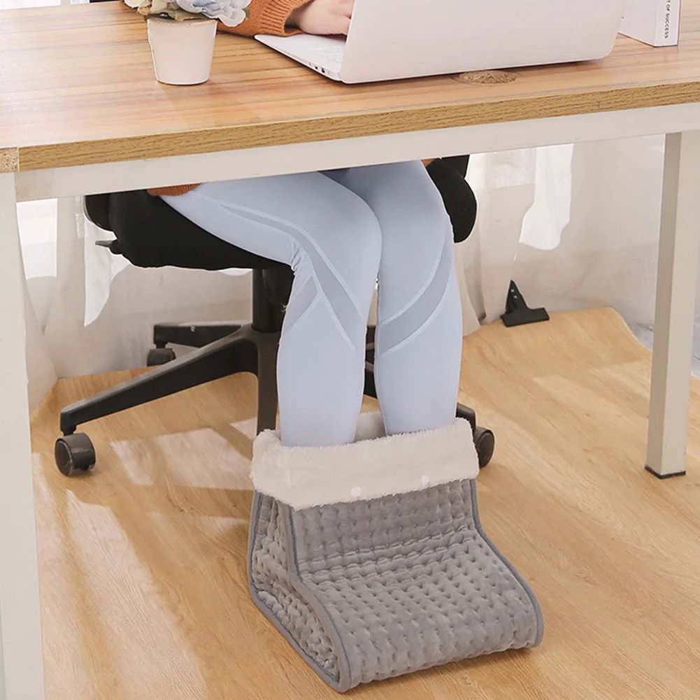 Electric Heated Foot Warmers Soft Feet Heating Pad, 9 Gear Adjustable Temperature Electric Shoe Heating Pad