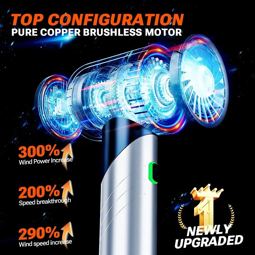 SZUK Foldable Portable Car Vacuum Cleaner – High-Power Wireless Cleaning