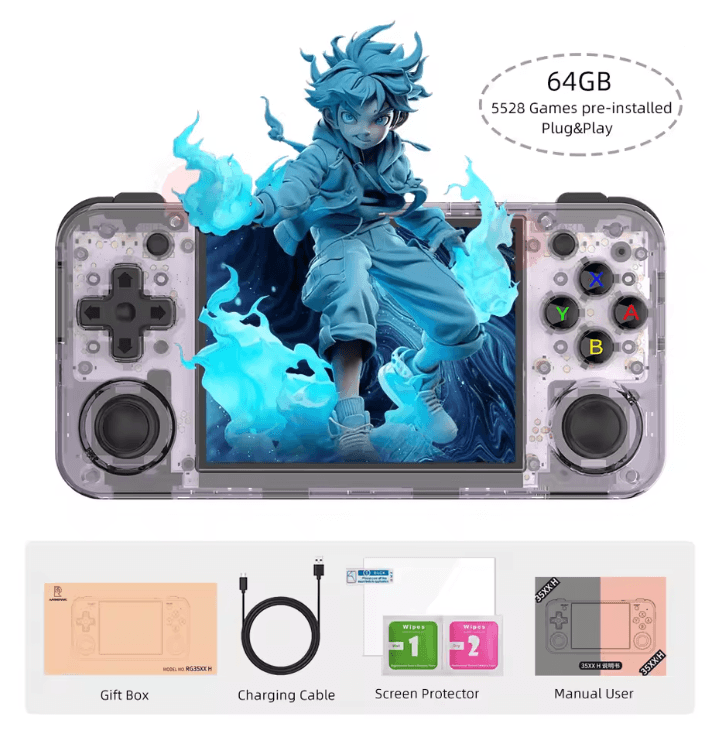 ANBERNIC RG35XX H Retro Handheld Game Console with IPS Screen and 5000+ Games
