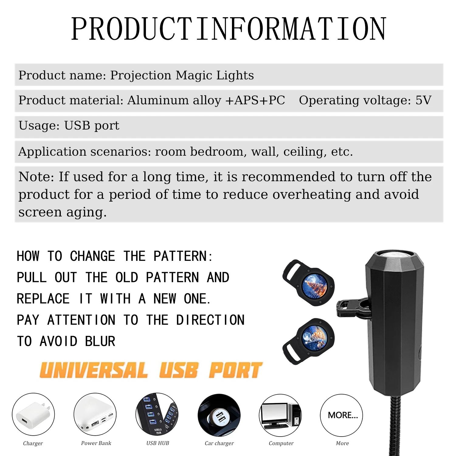 360 Rotating Christmas Tree Projection Light with Multi-Mode LED Effects