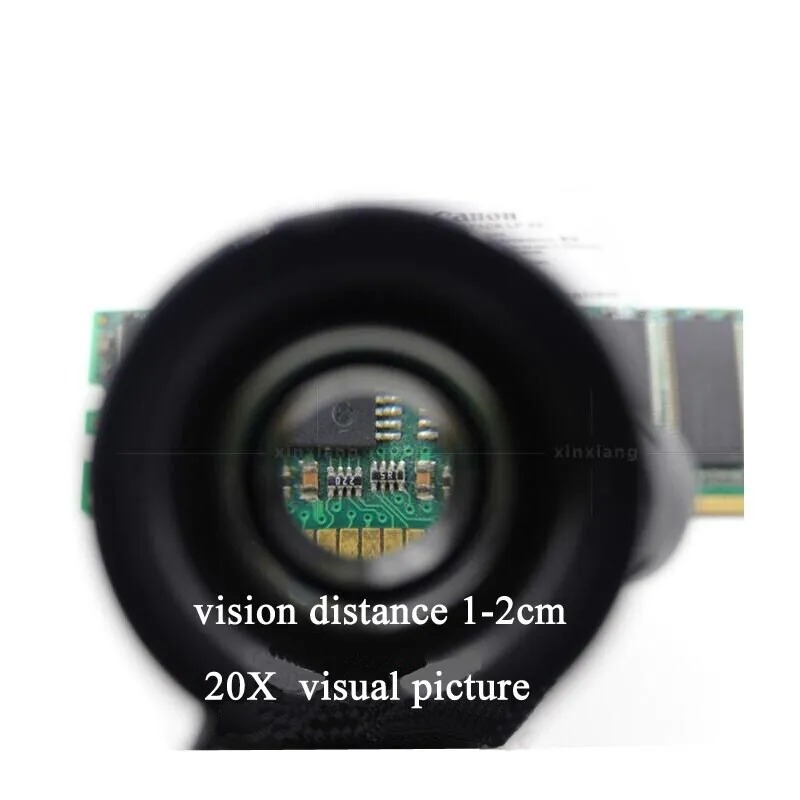 20X Magnifying magnifier glasses magnification jeweler watch repair LED light NEW