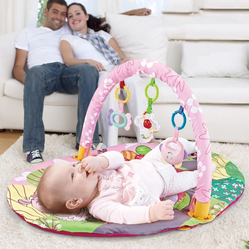 Educational Fitness Frame For Children Play Mat, Multi-Purpose Crawling Blanket & Baby Gym Toys