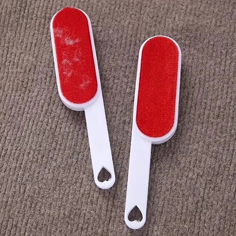 Two-Sided Self-Cleaning Lint and Pet Hair Removal Brush