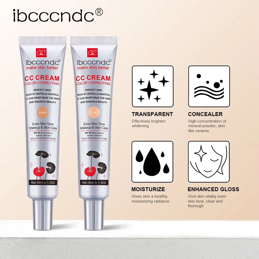 Waterproof CC Cream Moisturizing Color Correcting Cream Long Lasting Makeup Base