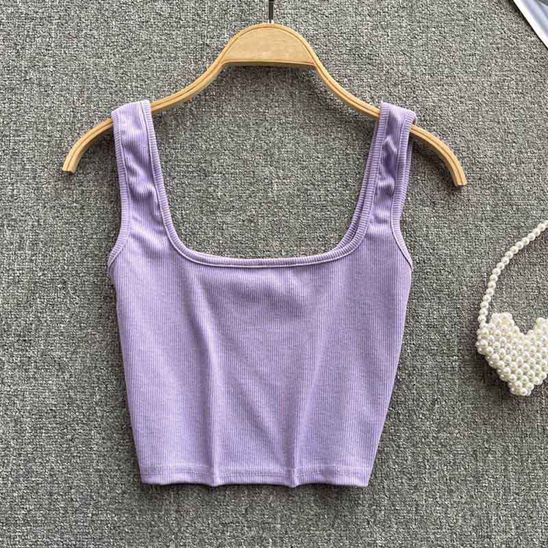 Tank Top Women Sexy Backless Y2k Top Slim Fit Bottoming Blouse Solid Crop Top Sleeveless Camis Mujer