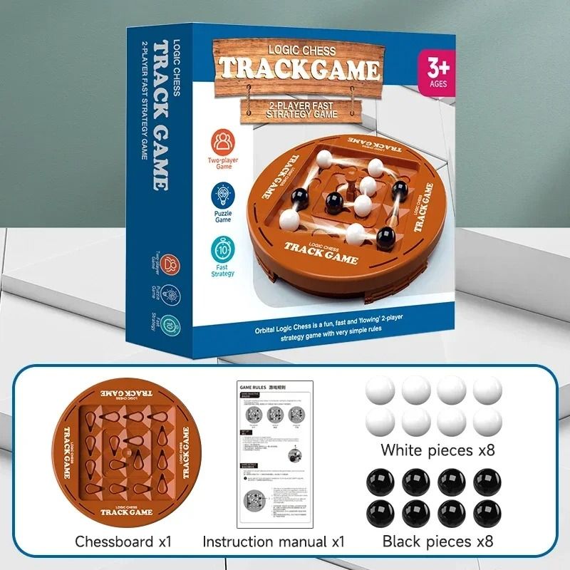 Logic Chess Track Game Two Player Strategy Brain Training Toy