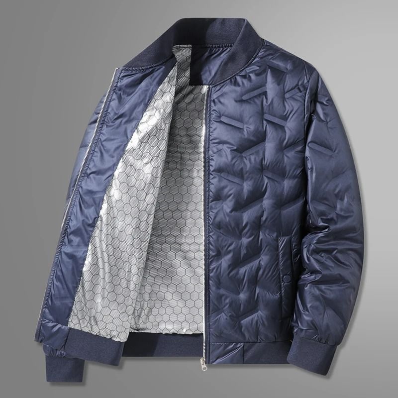Mens Business Casual White Duck Down Puffer Jacket
