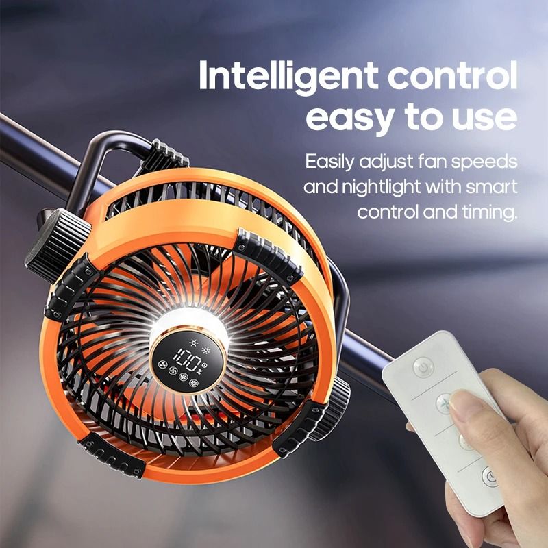 Multifunctional 6 in 1 Camping Fan with 20000mAh Battery and LED Light