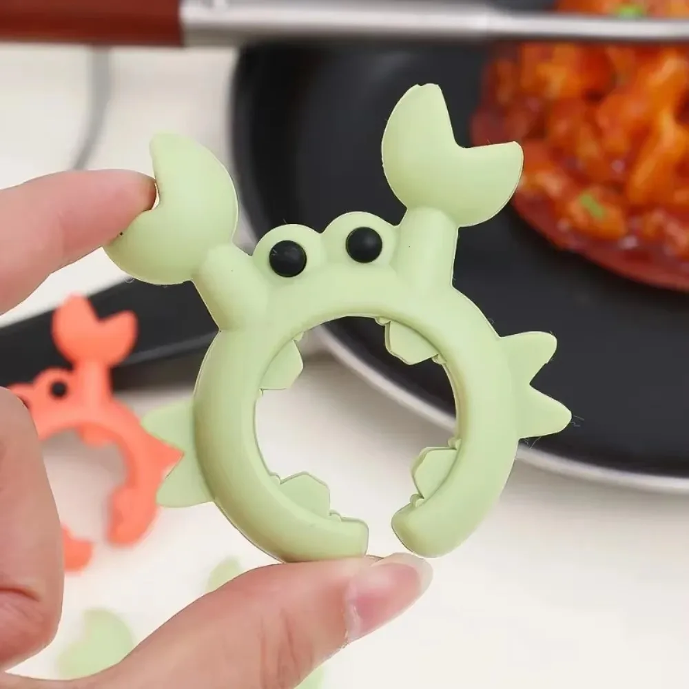 4/1PCS Silicone Spatula Rack, Small Crab Anti-Scalding Pot Clip, Universal Spoon Holder Clip, Overflow Shovel Rack