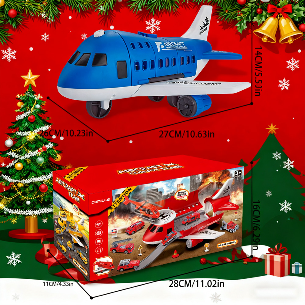 Inertia Plane Model with Storage, Transforming Toy for Kids and Adults