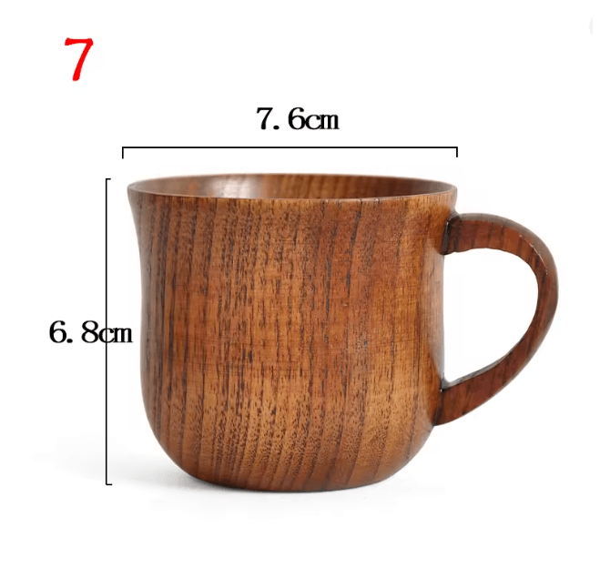 Handmade Wooden Beer Cup Natural Spruce Wood Big Belly Drink Mug