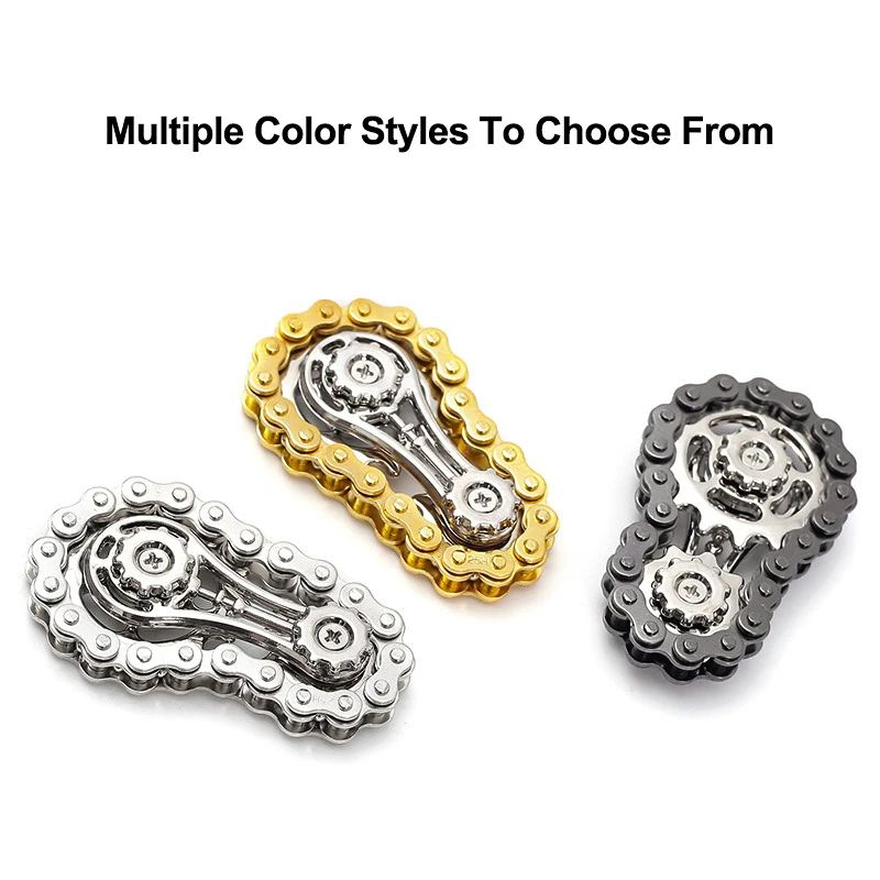 Metal Bike Chain Fidget Spinner Stress Relief Toy