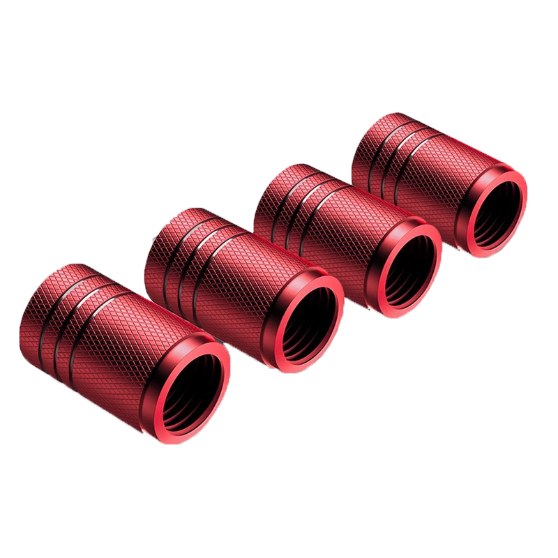Car Tire Valve Stem Caps, Durable Knurling Design Aluminum Air Valve Caps – Universal Wheel Stem Covers