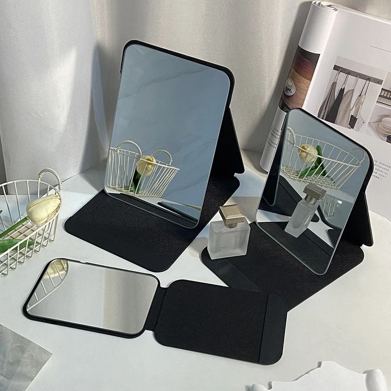 Portable PU Leather Desktop Makeup Mirror