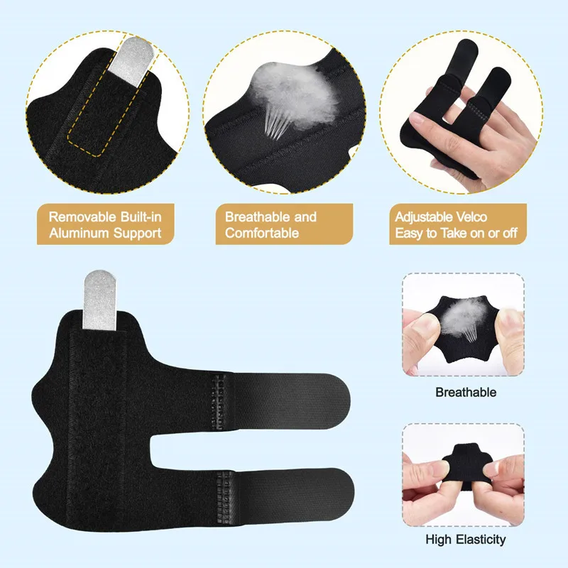 Finger Support Brace for Broken Fingers, Trigger Finger Splint, Immobilization Pain Arthritis Stabilizer