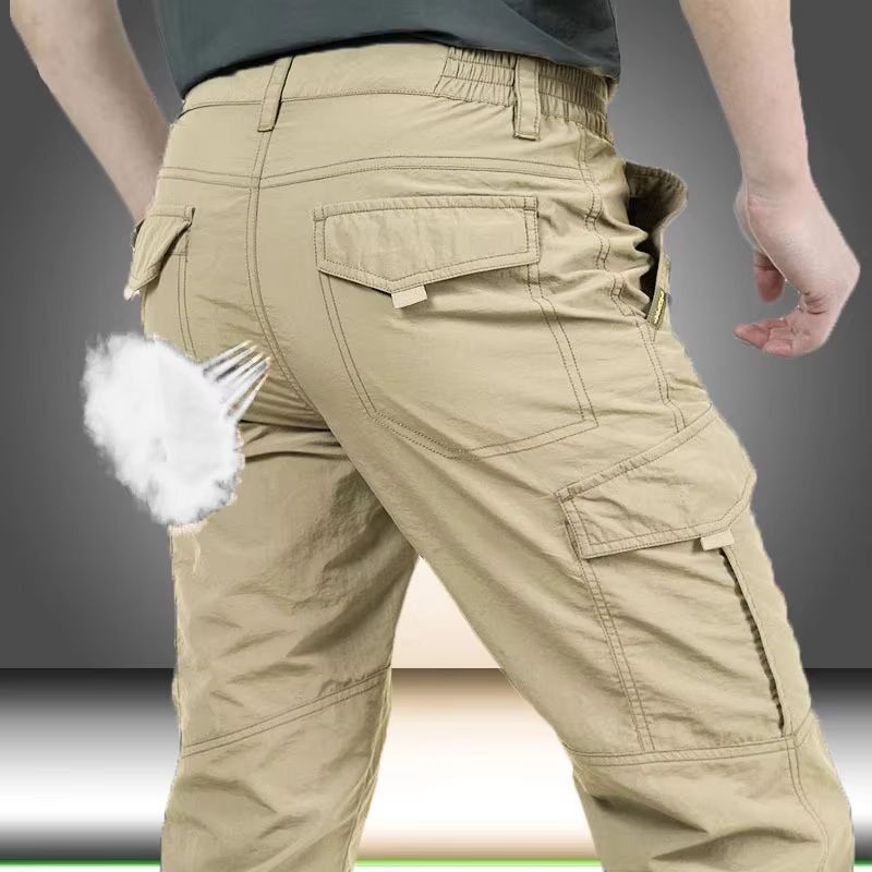 Men's Tactical Quick Dry Waterproof Cargo Pants for Outdoor Camping and Casual Wear