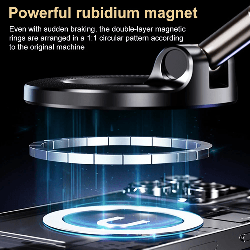 360 Degree Magnetic Car Dashboard Phone Holder Foldable Suction Mount